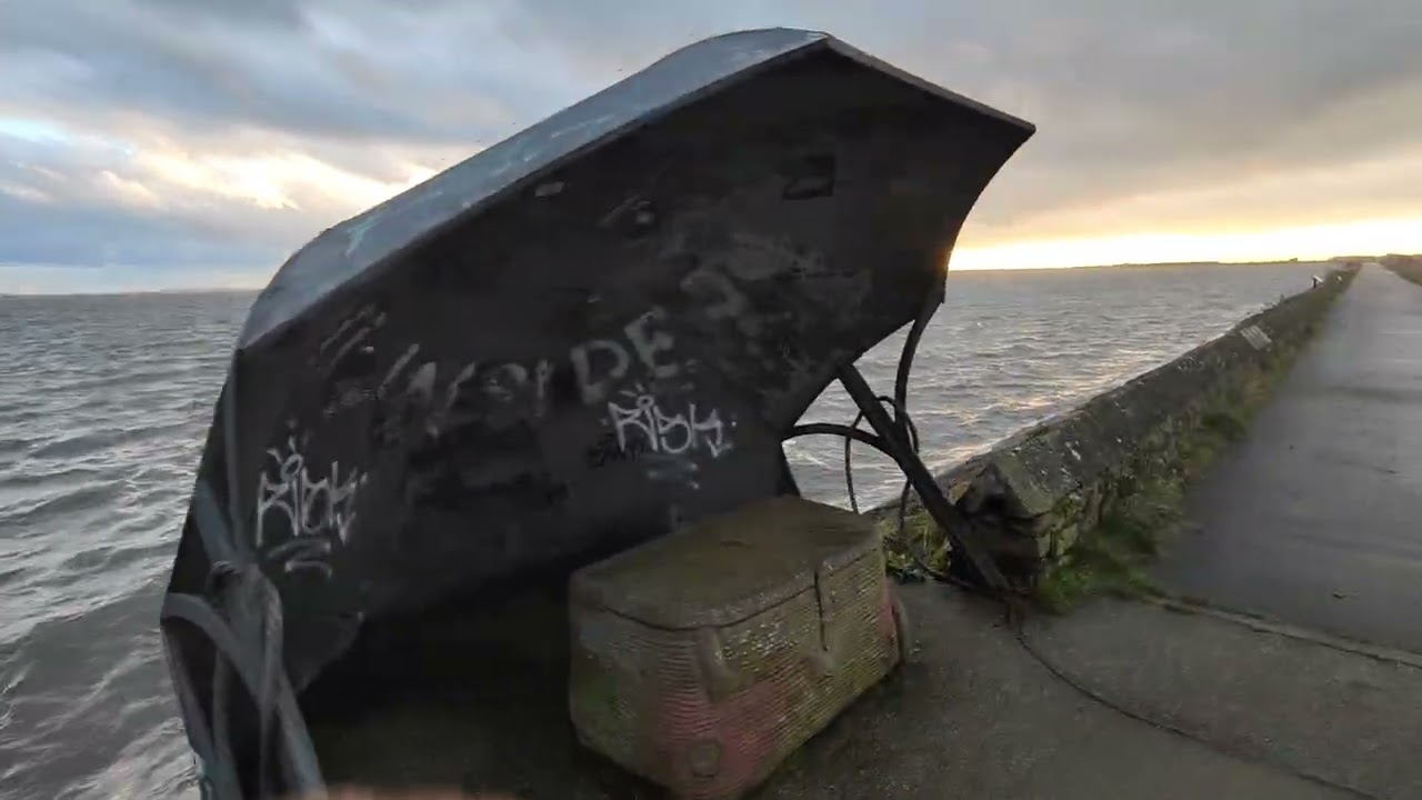 a windy winter's day at Cavendish Dock Barrow