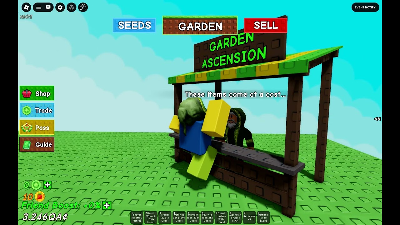 Part 5 of playing Grow A Garden til i get 100 subs