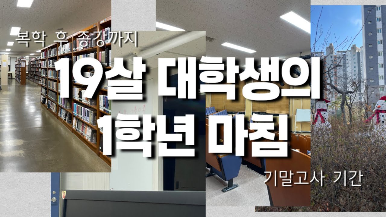 19살 대학생의 혼자 다닌 1학년 종강