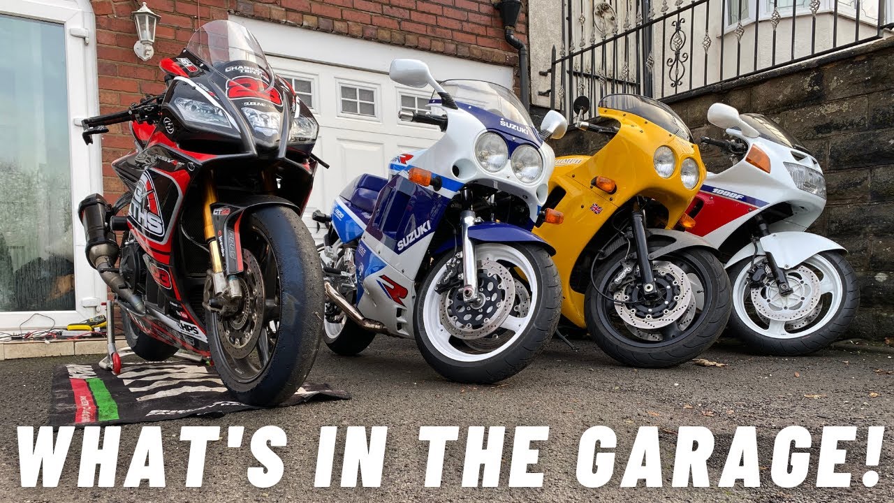 A peek in my Garage | Aprilia RSV4 RF | Suzuki GSXR 1100 | Triumph Daytona 900 | Honda CBR 1000F