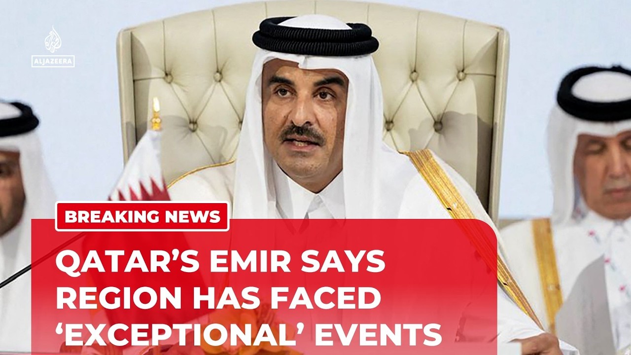 Qatar&rsquo;s emir addresses Shura Council after 'exceptional' regional events