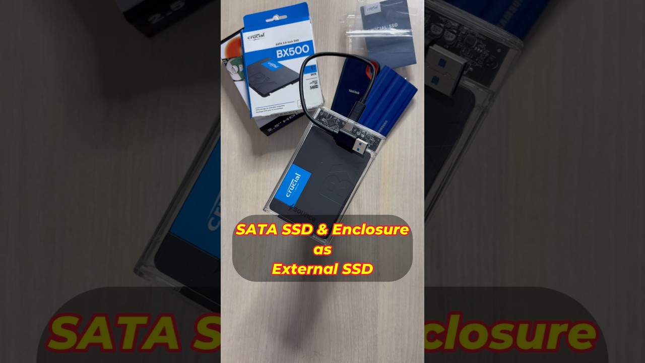 SATA SSD with Enclosure as External SSD - Unboxing & Read/Write Speed