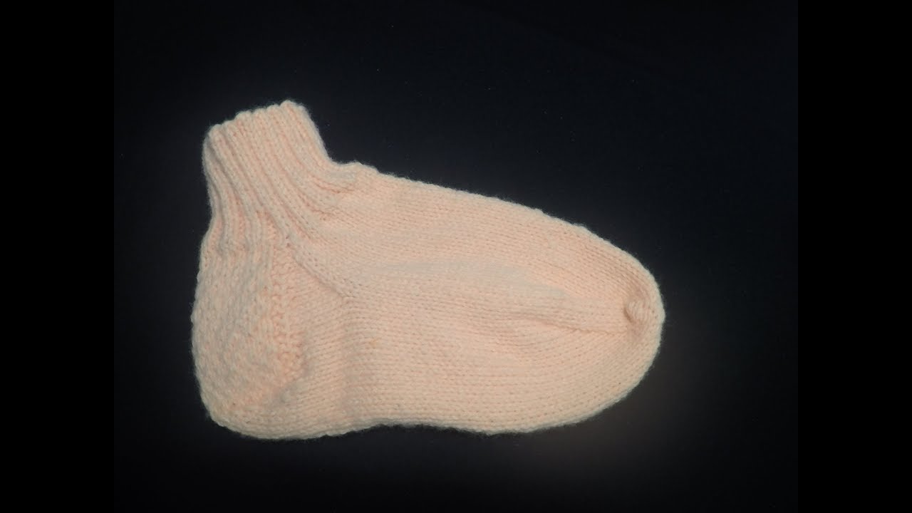 شراب تريكو بالكعب المسطح الجزء 2            knit socks heel flap