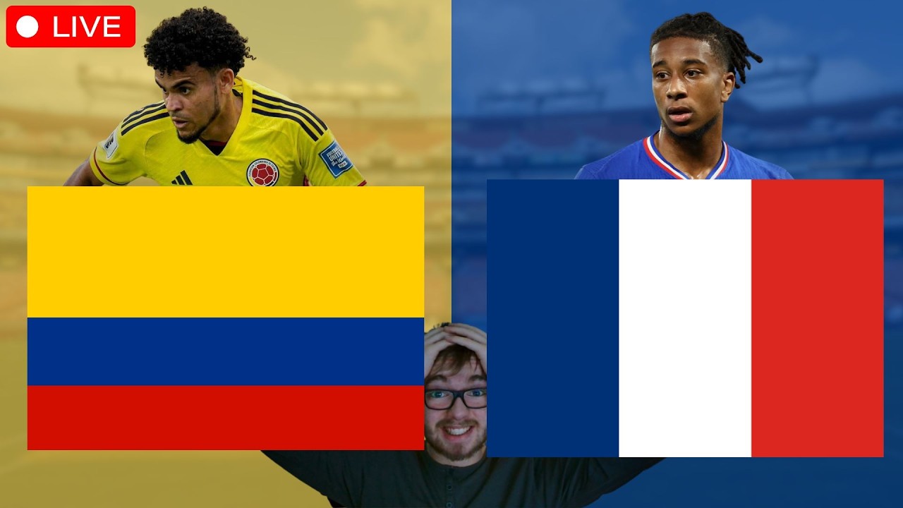 Kolumbien - Frankreich / Freundschaftsspiel Watchalong LIVE