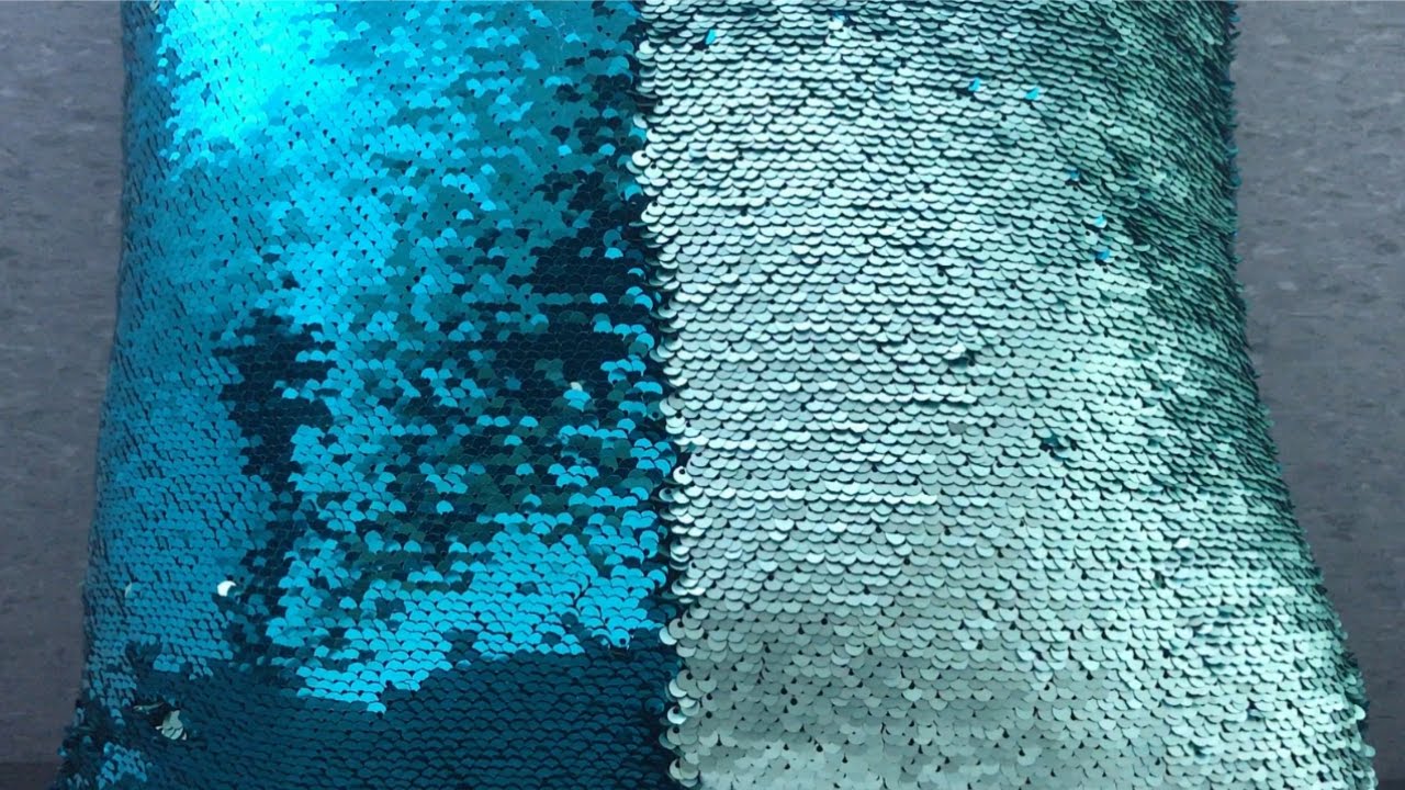 ASMR Sequin Pillow (No Talking) | Teal Blue Pillow | Mermaid Pillow