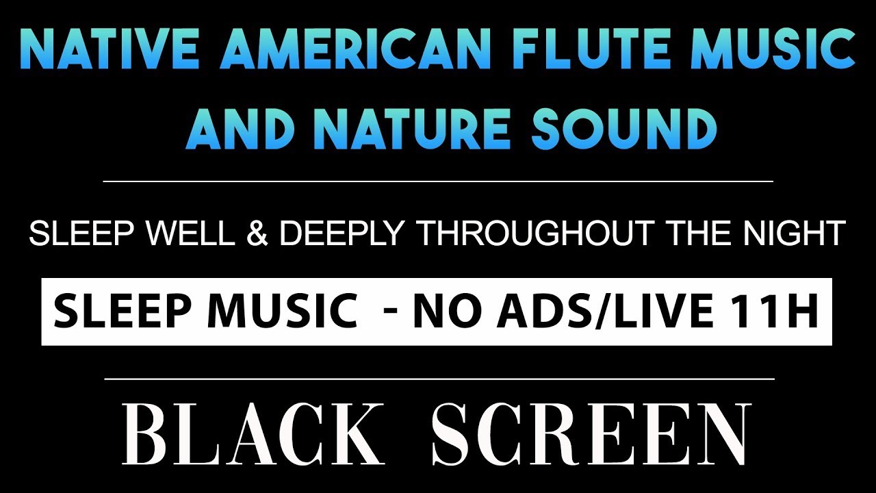 Deep Relaxation with Native American Flute Music and Rain Sounds | Black Screen Sleep Music No Ads