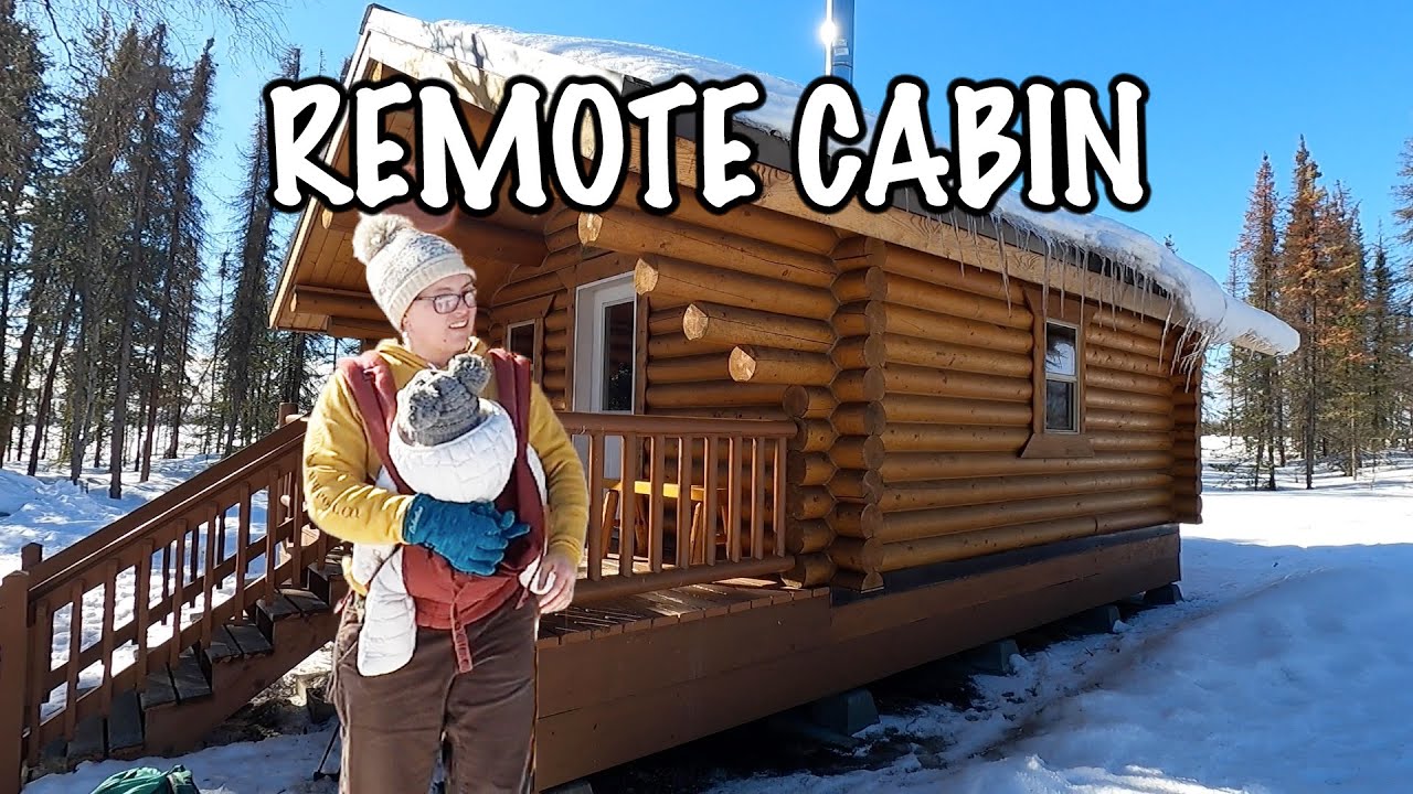 WINTER CAMPING with 8-MONTH TWINS in a WILDLIFE REFUGE CABIN | Kelly Lake, Alaska