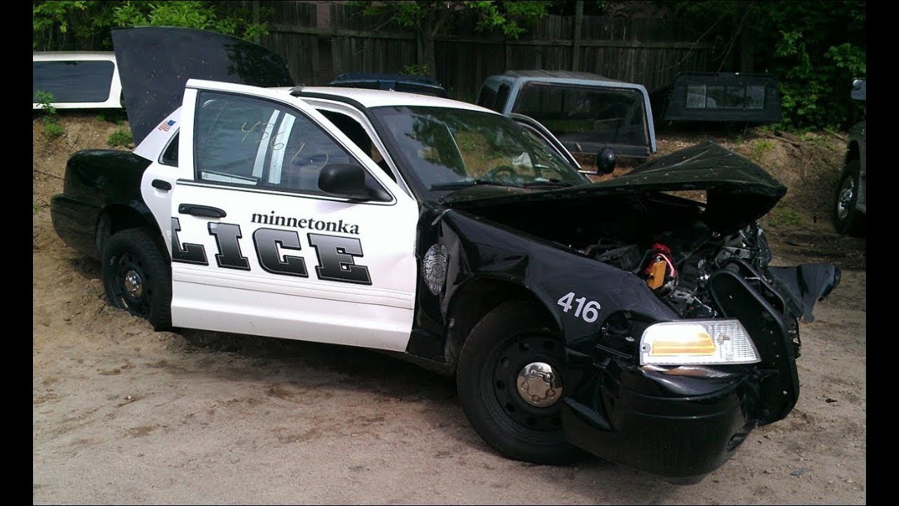 Cop Car At Salvage Yard 1080