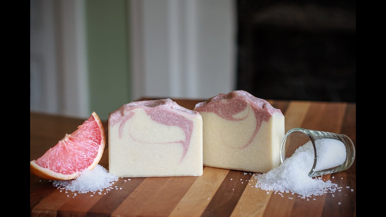 Salt Bar and Rose Clay Soap Making