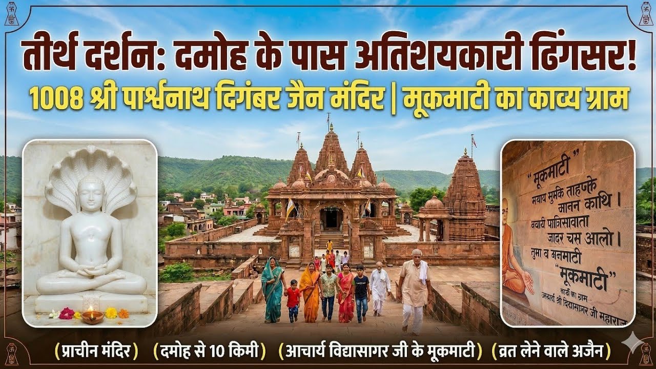 जिन मंदिर दर्शन: 1008 श्री पार्श्वनाथ दिगंबर जैन मंदिर, ढिगसर, दमोह मध्य प्रदेश
