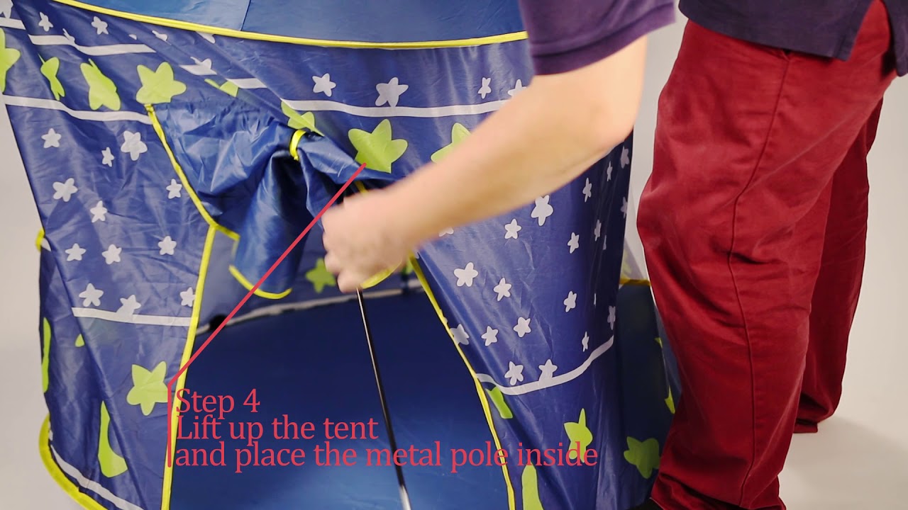 Children Play Castle Tent Assemble Video