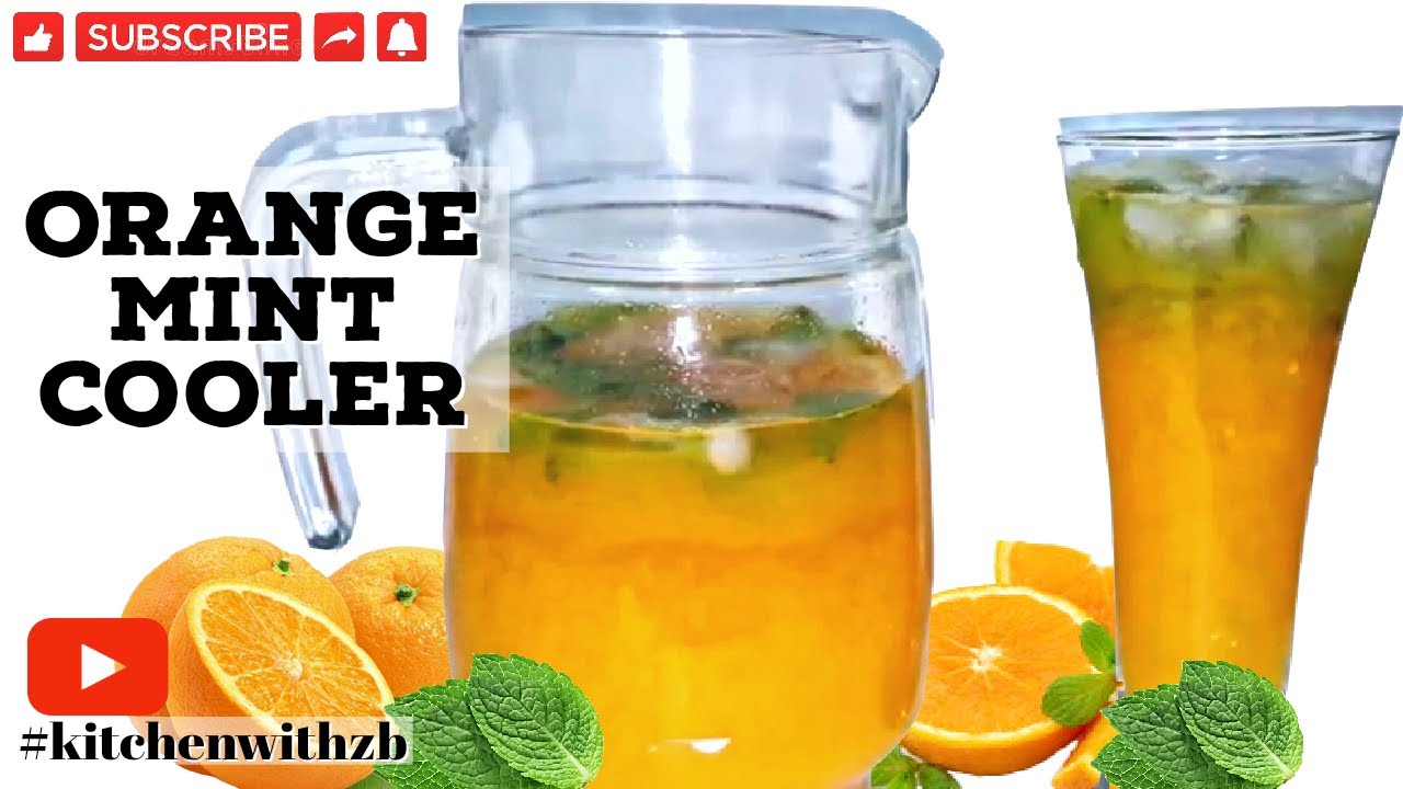 Orange mint cooler |Orange cooler recipe |Summer special recipe |kitchen with zb
