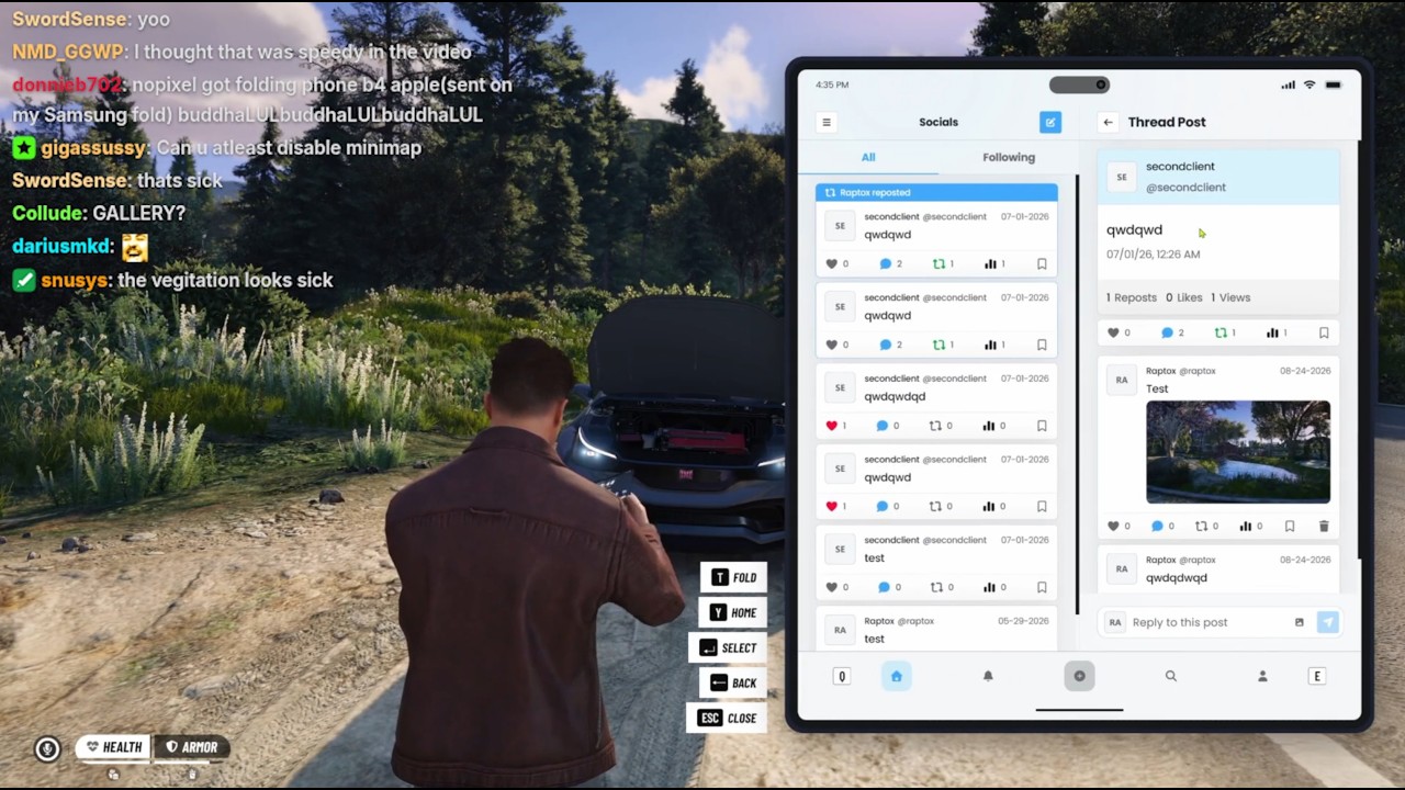 Nopixel Owner Shows New Nopixel V UI and New Twitch Features for GTA RP Week