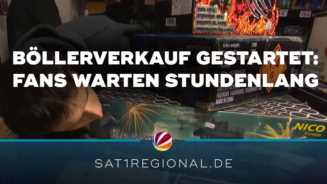 Böllerverkauf gestartet: Fans warten stundenlang vor Fachgeschäft