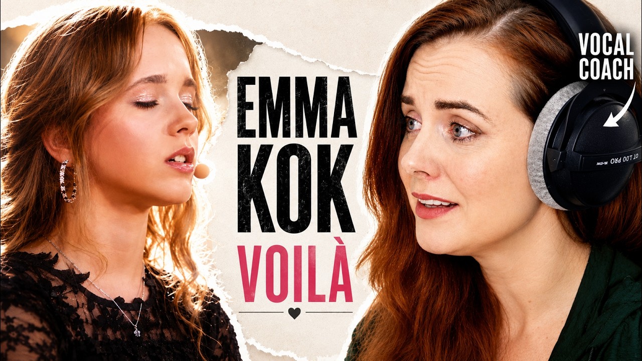 Как она поёт с парализованным желудком?! | Emma Kok – Voilà | Реакция вокального тренера