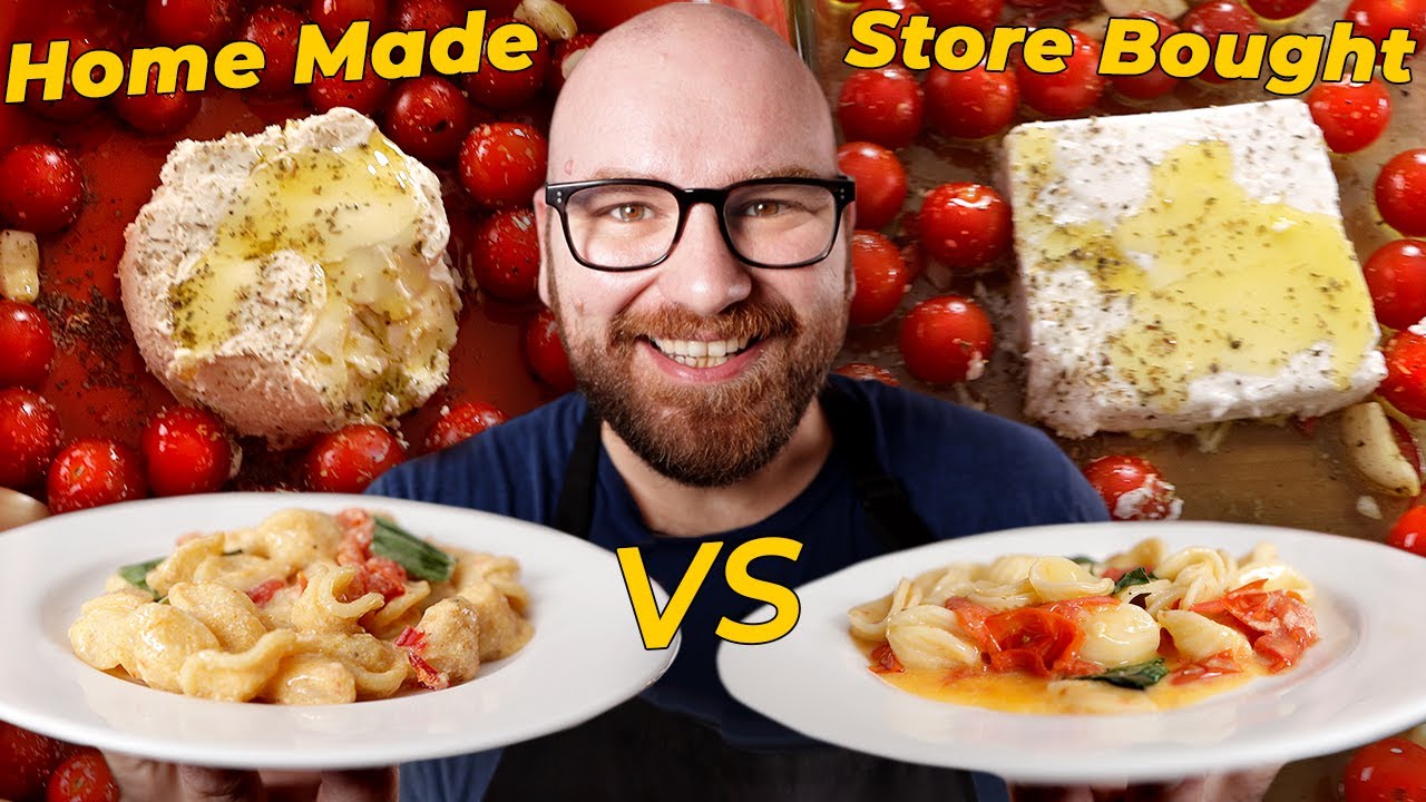 Which Vegan Feta Pasta is better! Store Bought Vegan Feta vs Homemade!