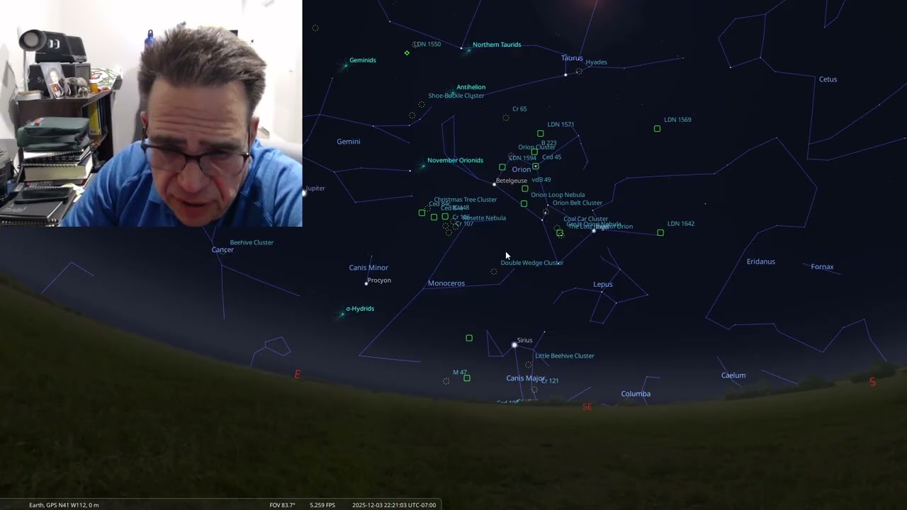 2025 12 03 Finderchart for M1 and IC443