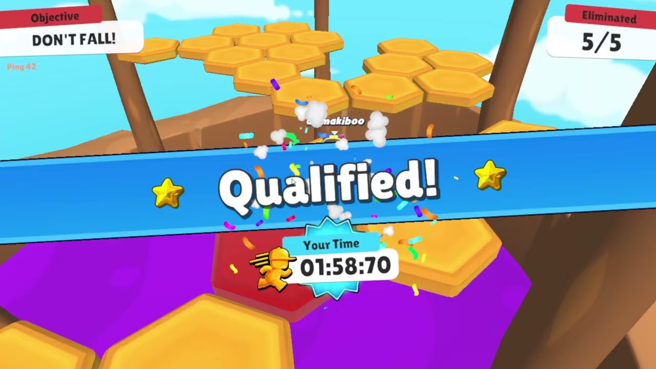 playing stumble guys after a while