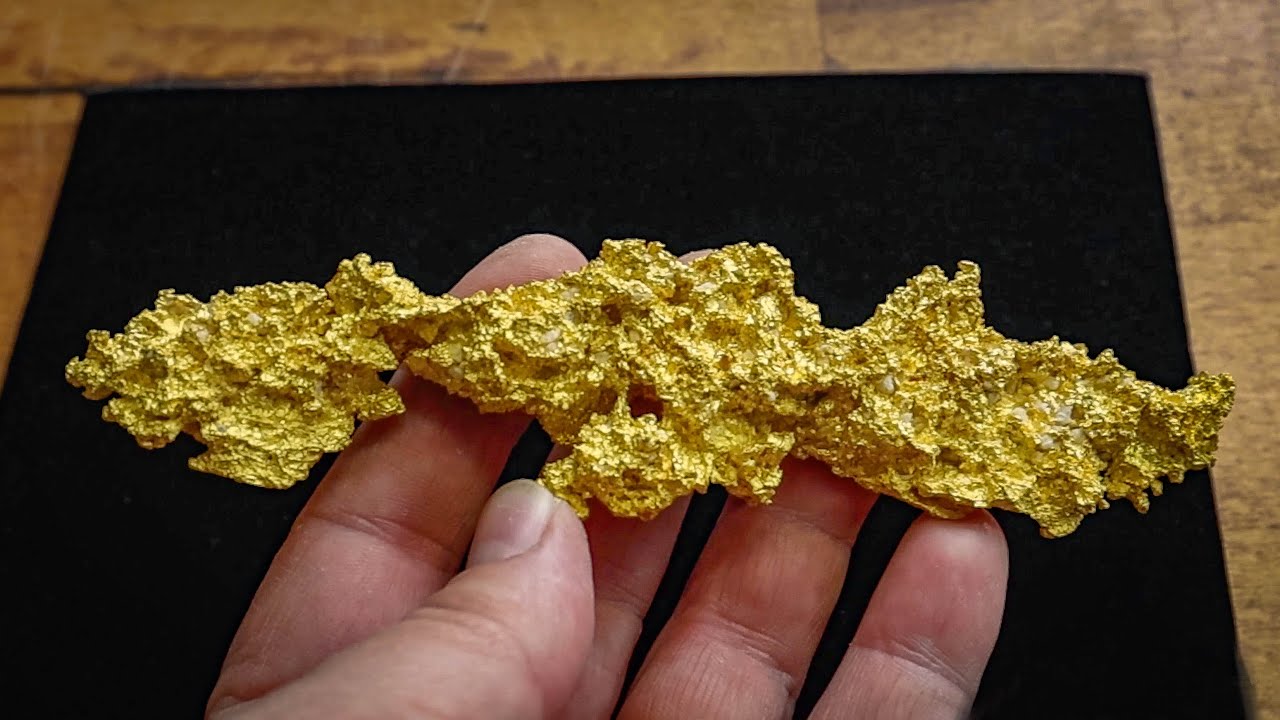 Amazing 9 Troy Ounce Australian Crystalline Gold Nugget.