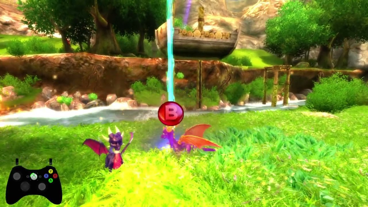 Spyro DotD - Easy Way to Get Attacking Hyperspeed with Item Grab Shield Cancel