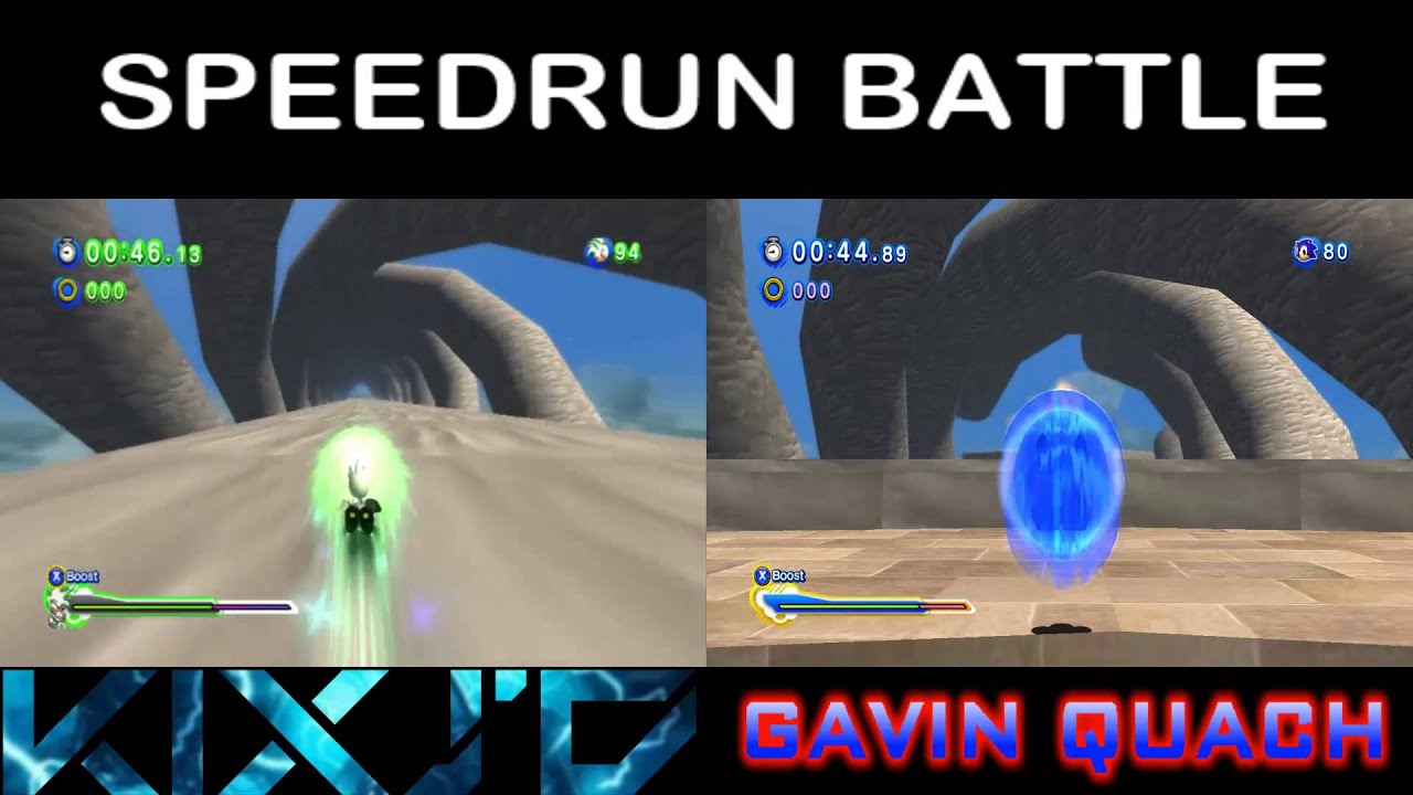Sonic Generations Speedrun Battle : KixJ'd vs Gavin Quach Aero Garden Beta