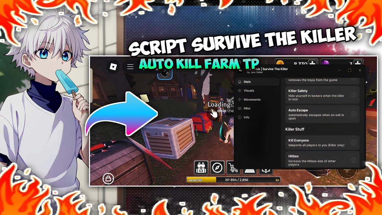 SCRIPT SURVIVE THE KILLER AUTO KILL ESP FARM  AIMBOT PC | MOBILE WORK
