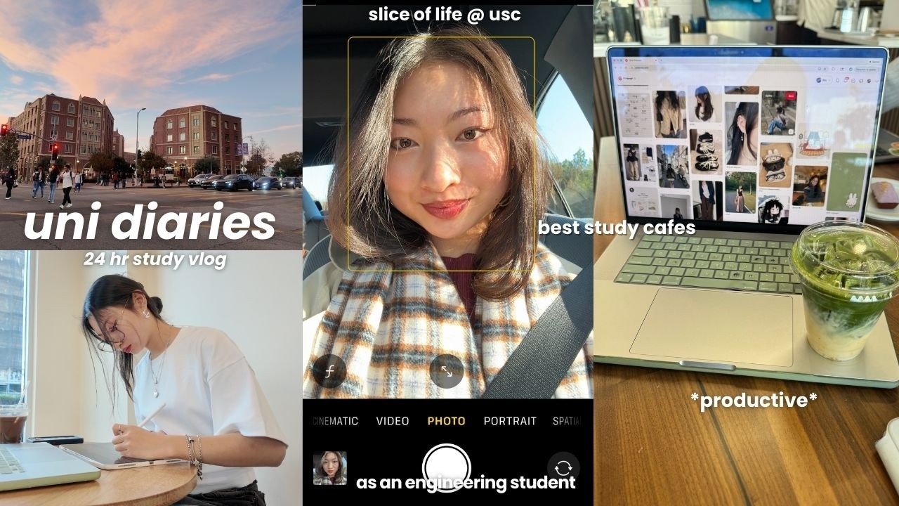 uni vlog @ usc 🦉 | 24 hr studying, best LA cafes, productive week