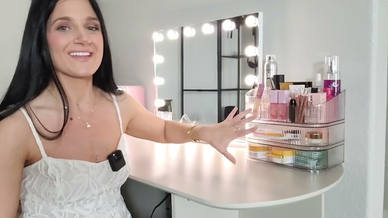 Makeup Organizer with Rotating Brush Holder Review | Vanity Storage & Gift Idea  #makeuporganization