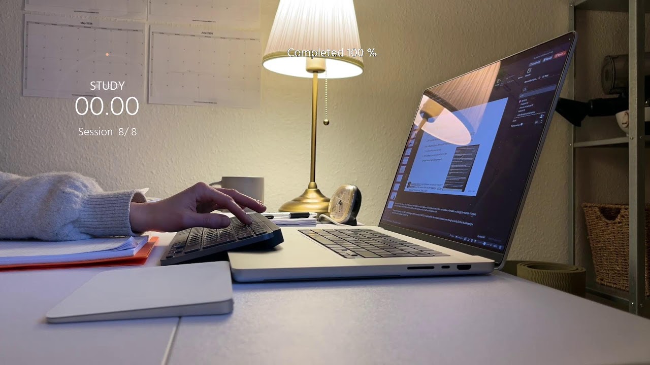4 hour LIVE STUDY WITH ME | 50-10 POMODORO | Keyboard Typing Sounds ASRM