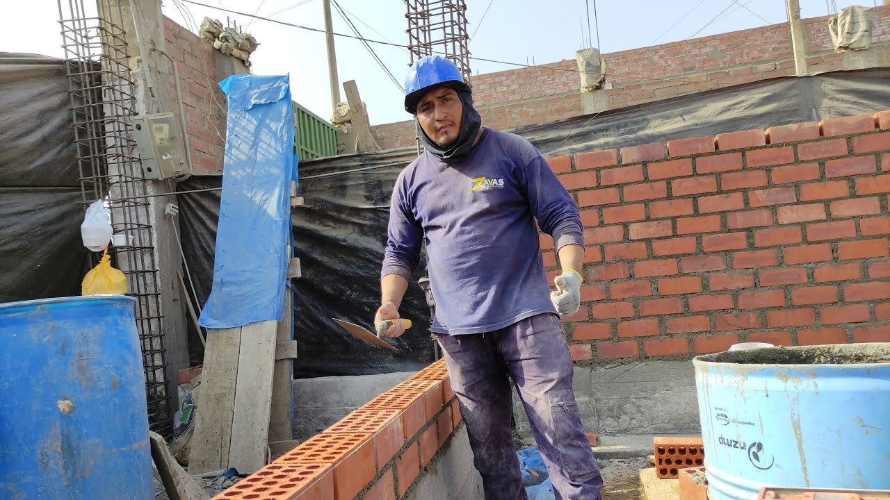 Como Asentar Ladrillo 18 Huecos  Primer Piso