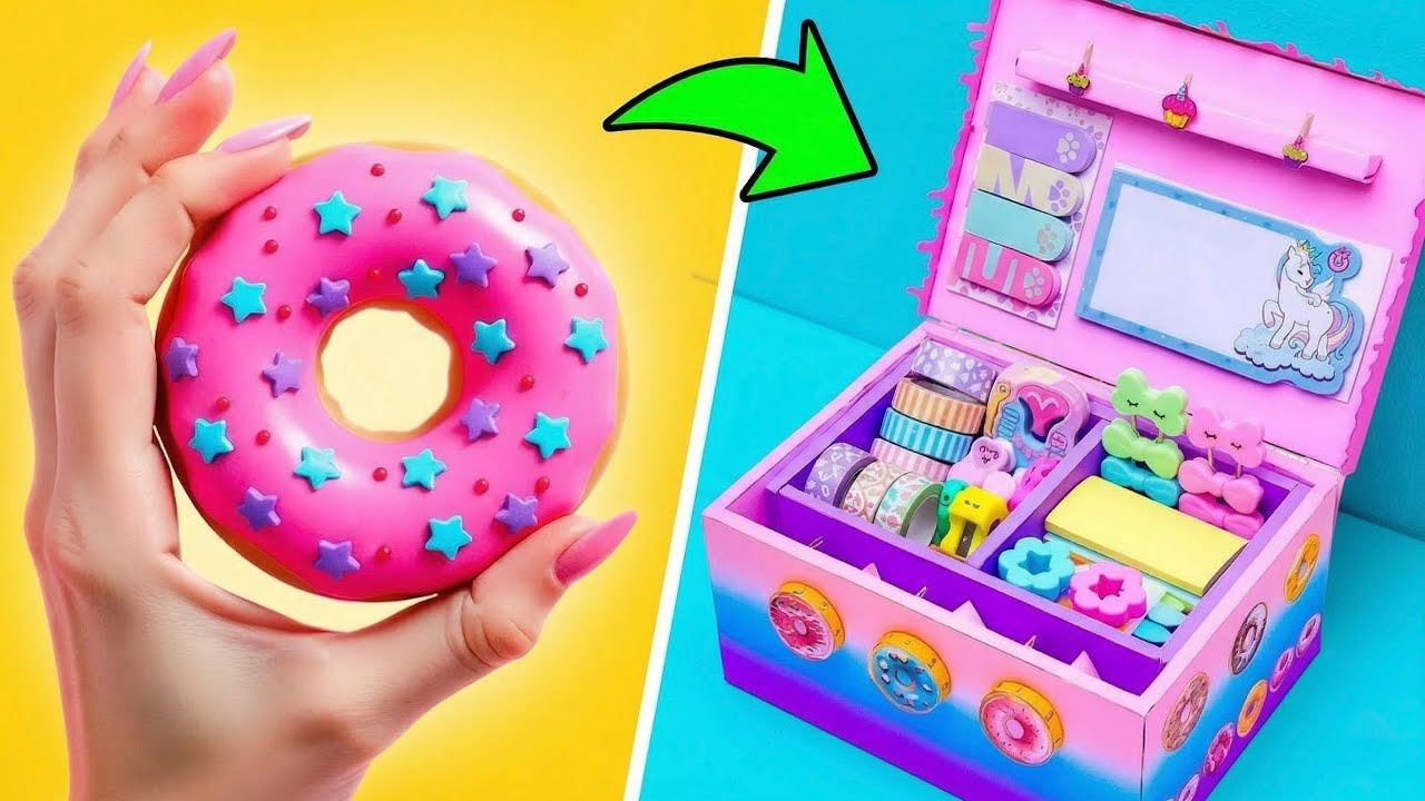 Секретный органайзер пончик DIY 🍩✨ лайфхак стола