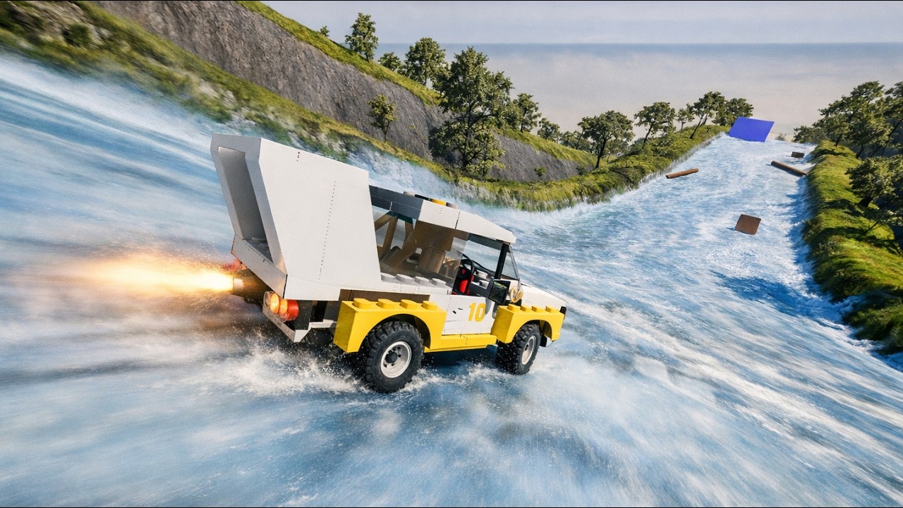 LEGO Cars vs Frozen Downhill – Ultimate Mayhem – BeamNG.drive