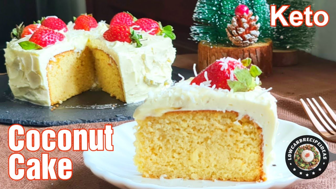 HOW TO MAKE KETO COCONUT CAKE WITH COCONUT BUTTERCREAM - THE ULTIMATE COCONUT CAKE !