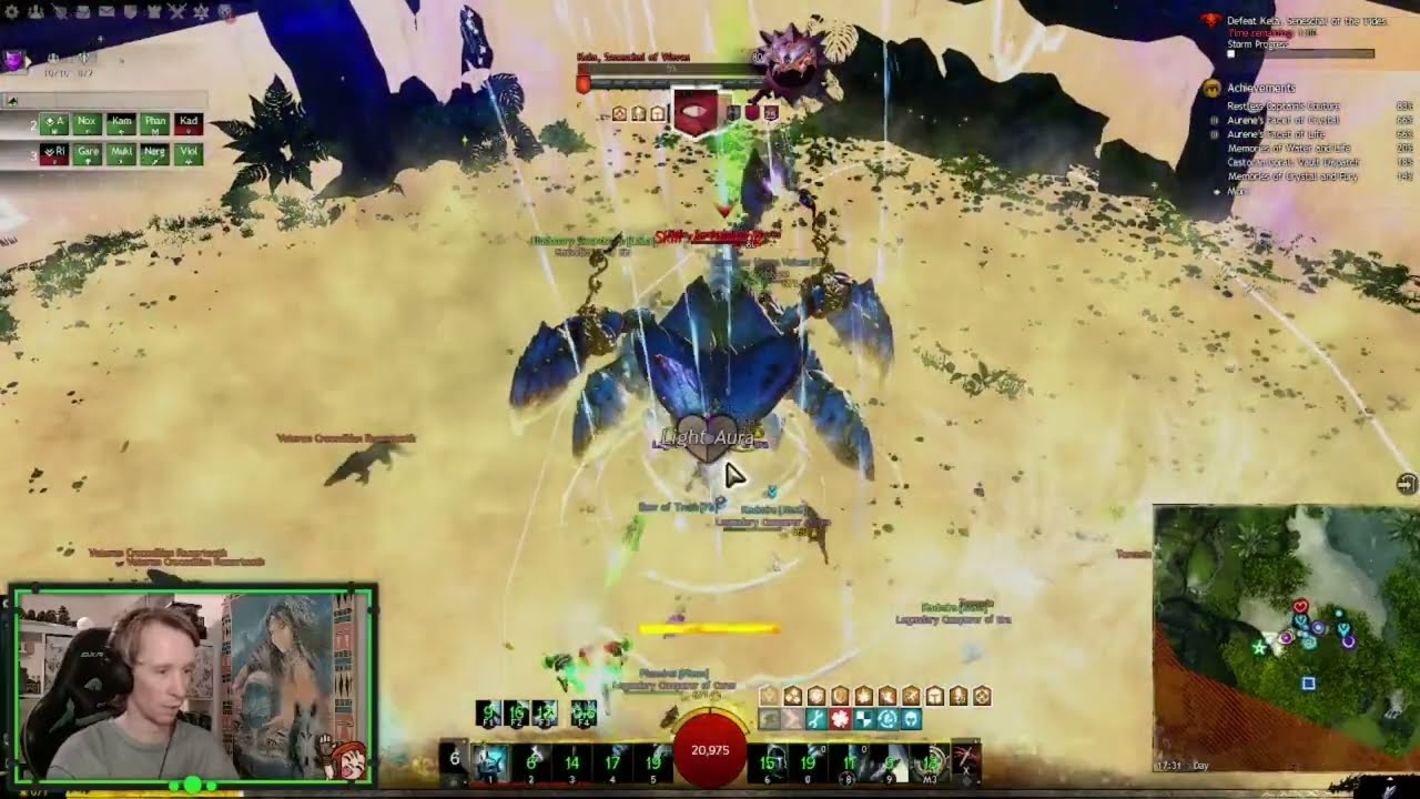 GW2 Kela with sandy Ending  - helping @MuklukYoutube to bonk the Crab | HealLuminary PoV