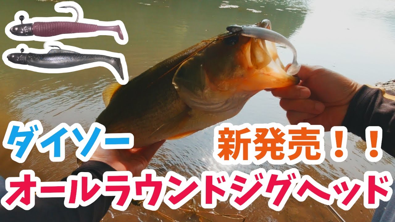 新商品！ダイソーオールラウンドジグヘッドをバスに使ってみた！