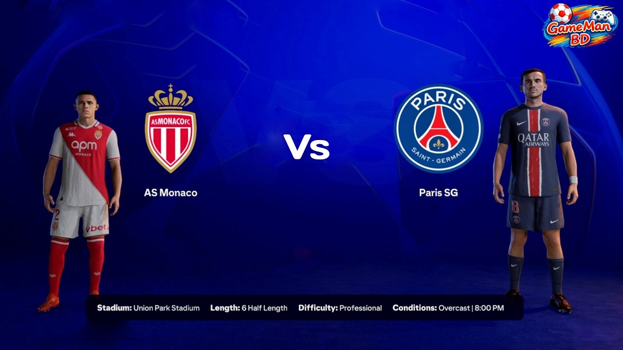 Monaco vs PSG. Full match - UEFA Champions League 25/26