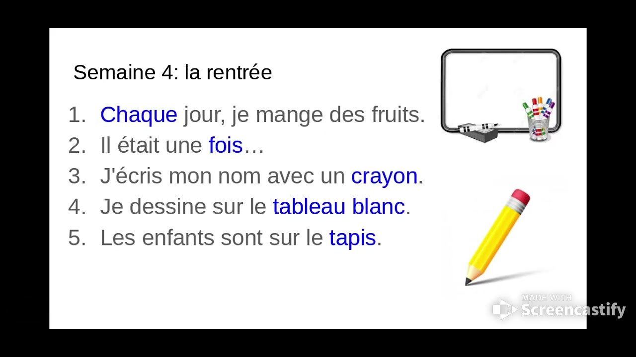 Les mots de la semaine #4 pour septembre| Words of the week for September #4| French Kinder TV