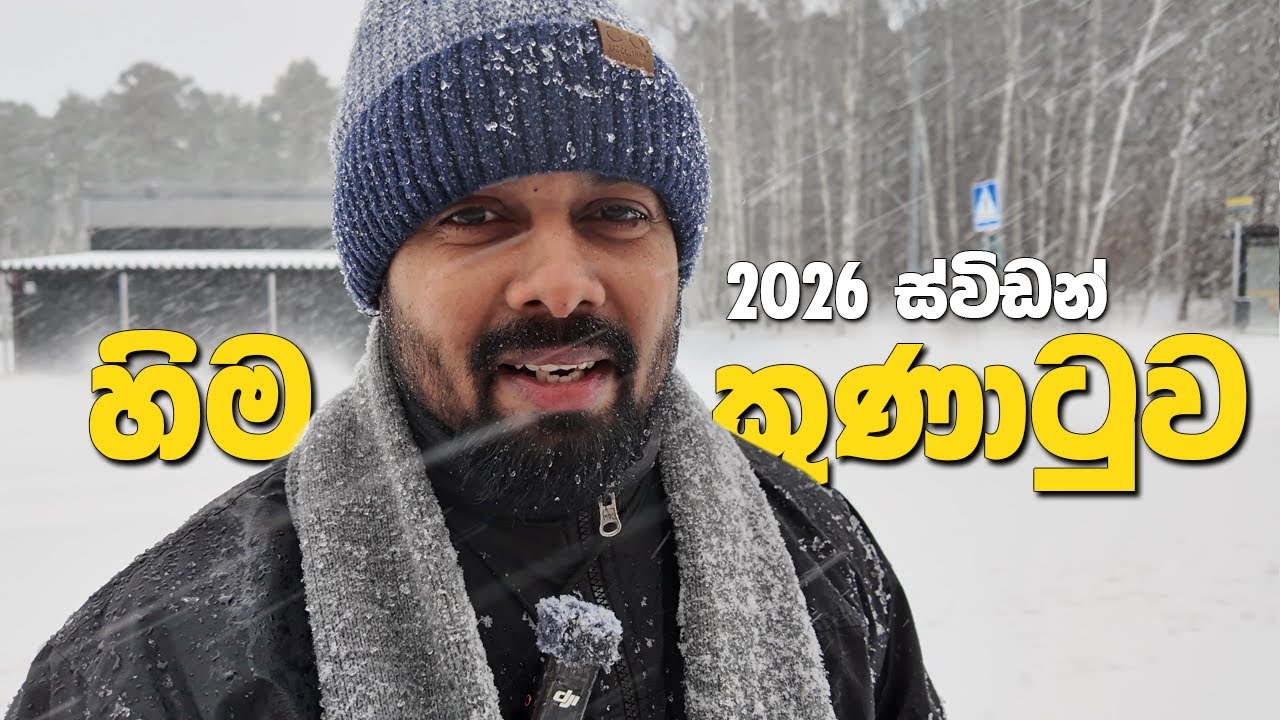 හිමෙන් වැහුනු ස්විඩනයේ 2026 අලුත් අවුරුදු දවස - A snowy day in Sweden - Sinhala vlog