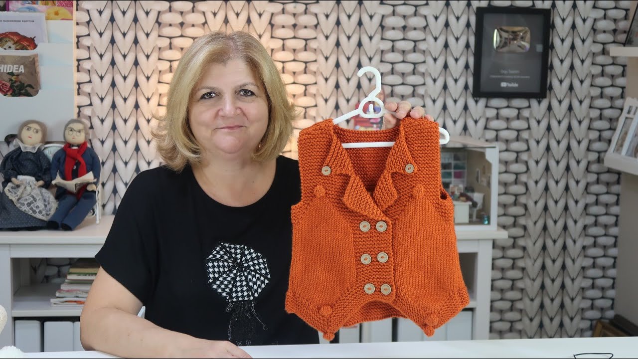 Örgü ile Yapılan Çok Tarz Kız Yelek Modeli