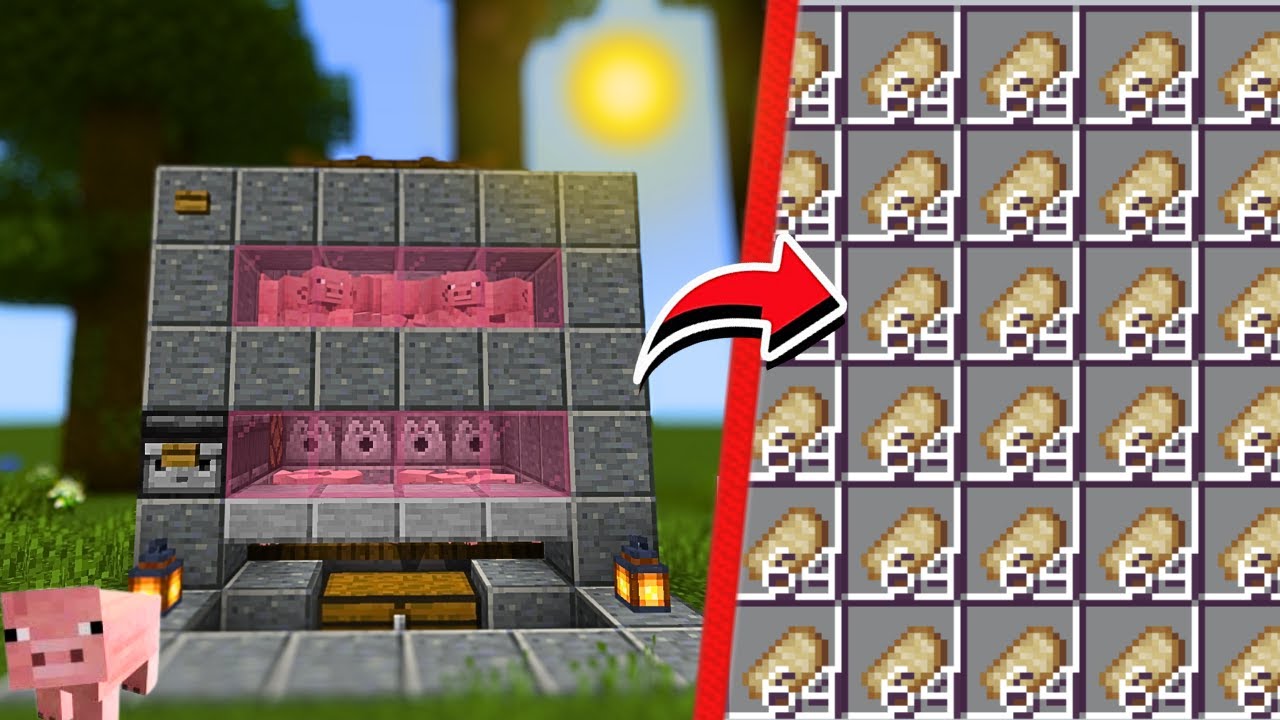 A MELHOR FARM DE PORCO PARA O MINECRAFT 1.20 (JAVA-BEDROCK E PE)