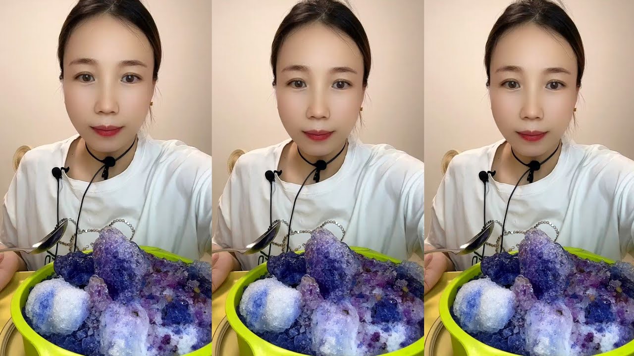 ASMR ICE EATING QIAN