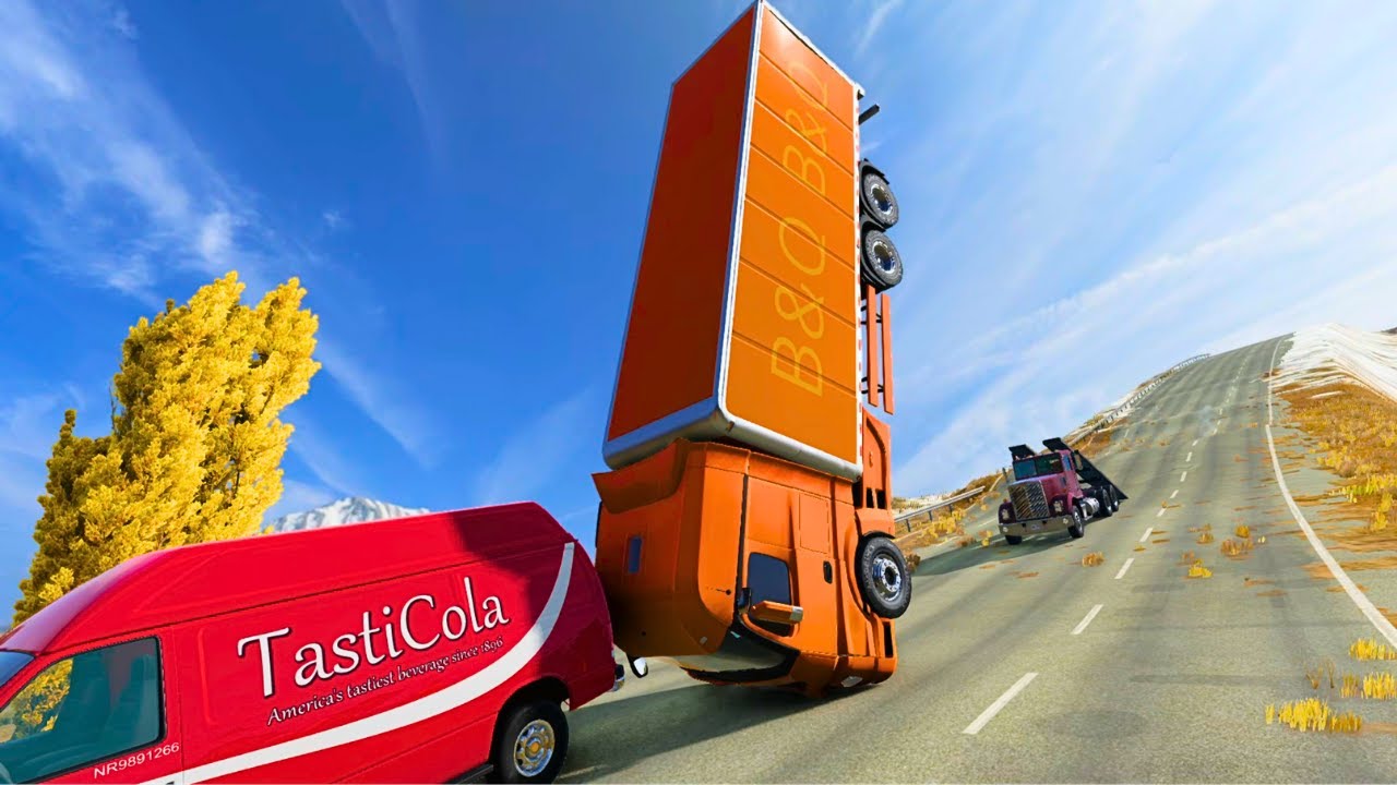 Trucks No Escapes This Wavy Road!  #07 | BeamNG.drive