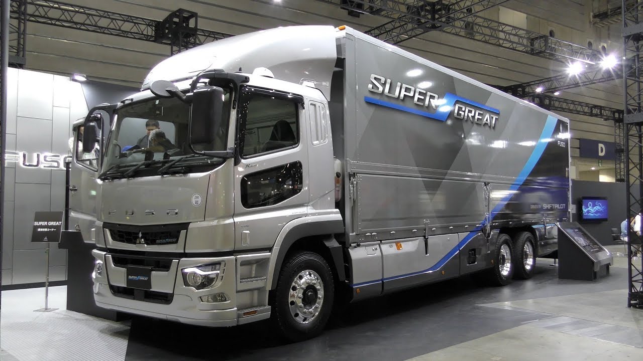 【4K動画】大型トラック（FUSO SUPER GREAT）三菱ふそう（スーパーグレート）