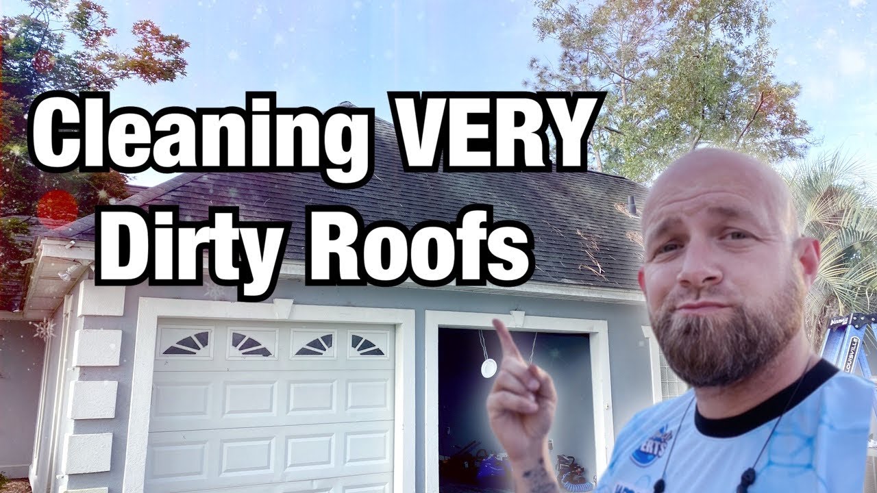 Cleaning VERY Dirty Roofs | Roof Cleaning | Roof Washing