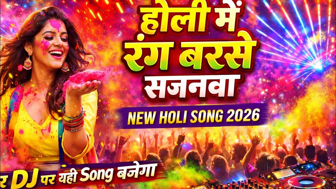 होली में रंग बरसे सजनवा | New Holi Song 2026 | हर DJ पर यही Song बजेगा 🔥 #holi2026 #trending
