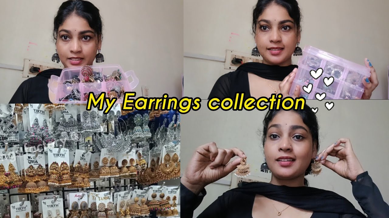 My Earrings Collection/which one is you like? #tamilbeautytips #earrings