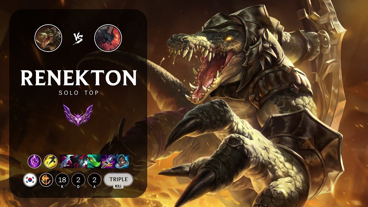 Renekton Top vs Aatrox - KR Master Patch 14.4