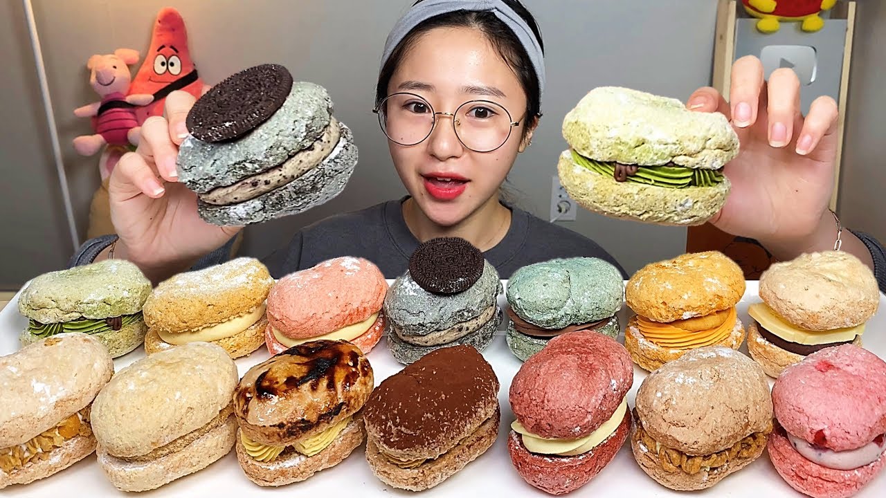 진주 모이밍 14가지 다쿠아즈 디저트 먹방 Dessert Mukbang