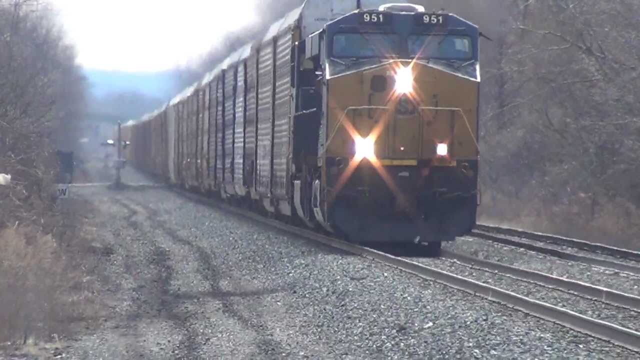Fast CSX Autorack Train