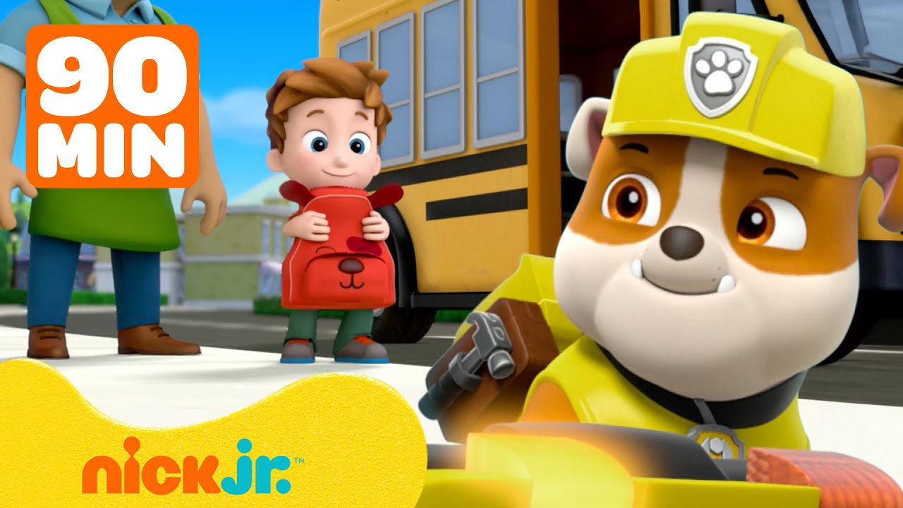 دوريات المخلاب | عمليات إنقاذ العودة إلى المدرسة مع Rubble من PAW Patrol! | ٩٠ دقيقة | Nick Jr.